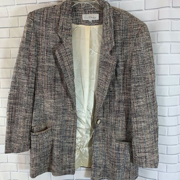 Emil Rutenberg Silk Tweed Blazer Size S - Picture 1 of 5